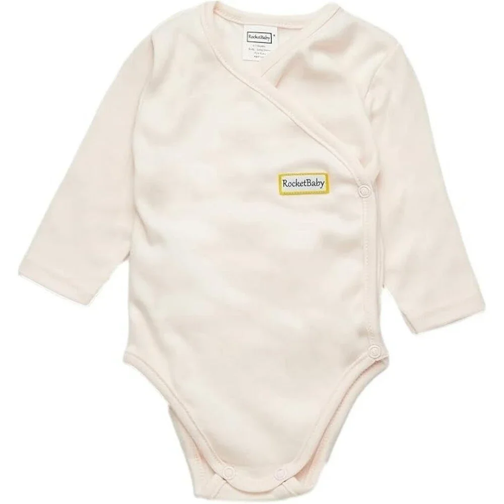 ROCKETBABY Bodysuit Kimono Long Sleeve Pink